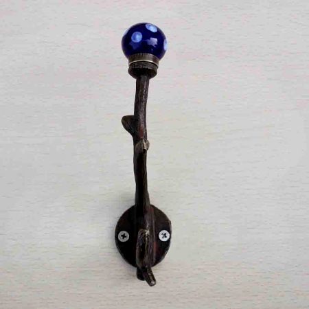 Navy Blue Dot Tree Hooks-EHG-16